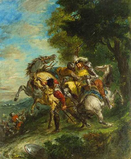 Eugene Delacroix Weislingen Captured by Goetz's Men Germany oil painting art